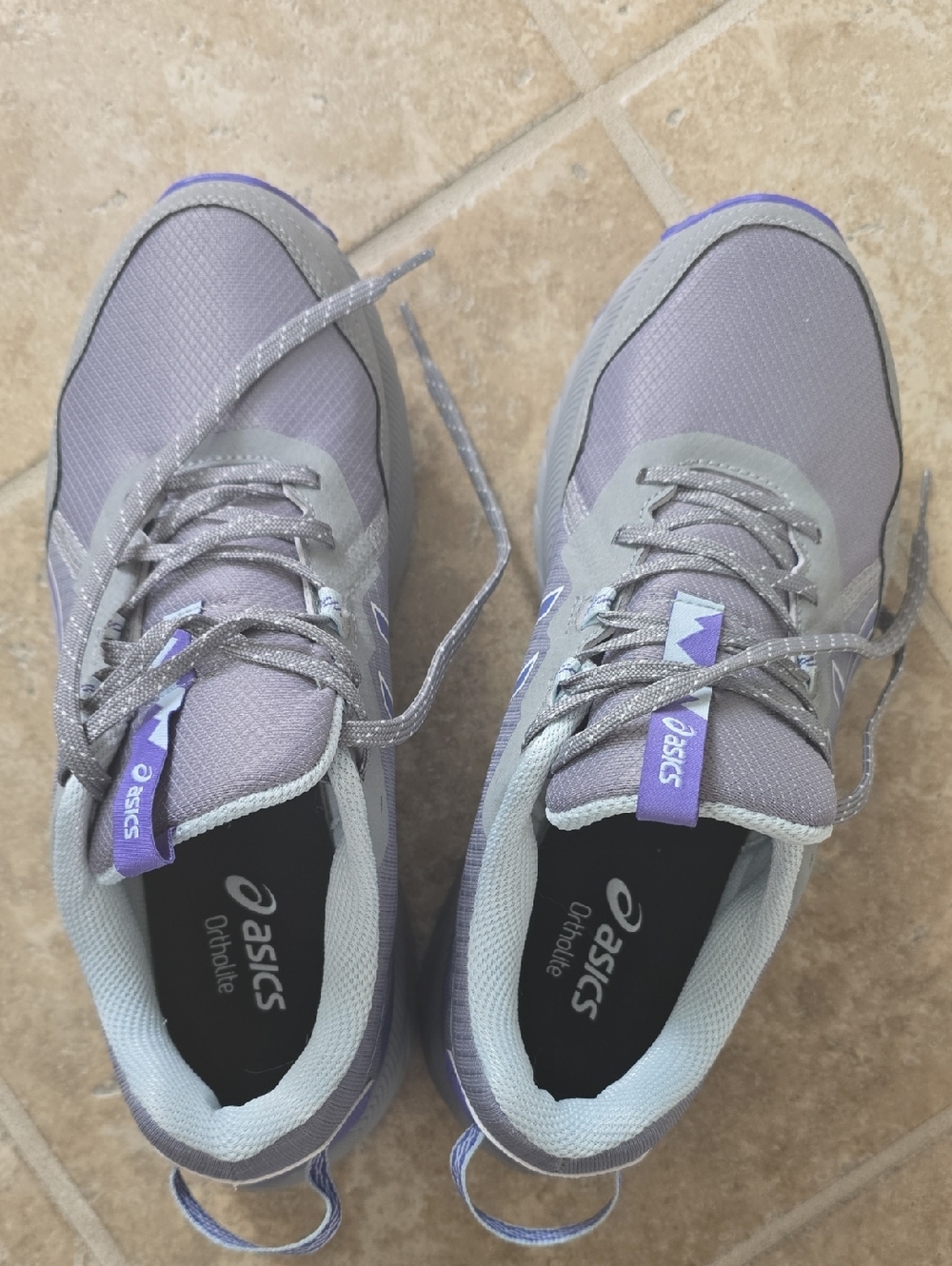 ASICS Women's Lavender and Gray Running Sneakers Size 9.5 Wide